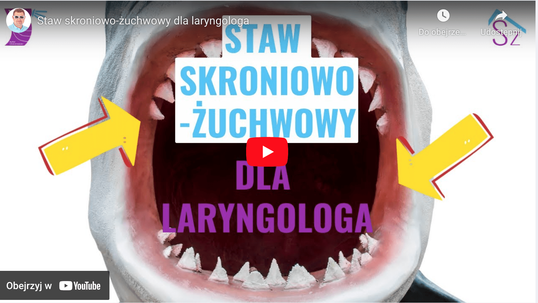 staw skroniowo-żuchwowy dla laryngologa