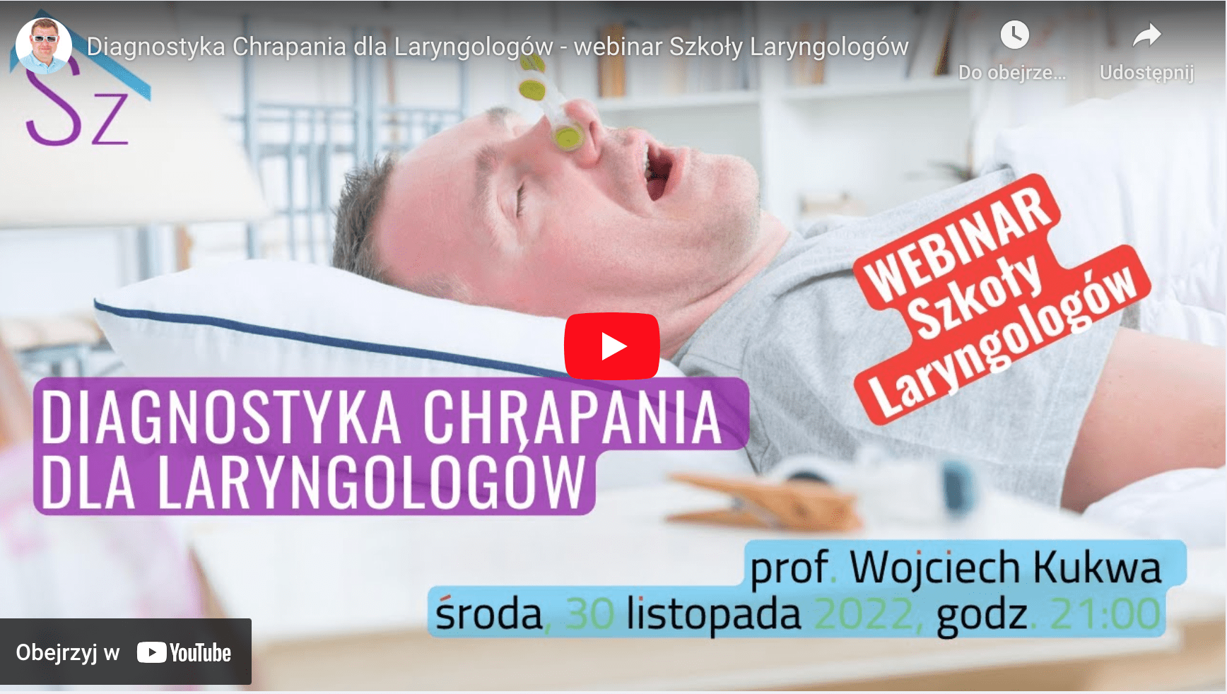 diagnostyka chrapania i bezdechu dla laryngologa
